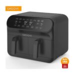 Groove Max Plus Xxl 1800W (4lt+4lt) 8lt Çift Hazneli Smart Airfryer Air Fryer Yağsız Sıcak Hava Fritözü Siyah - Görsel 2
