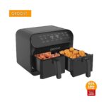 Groove Max Plus Xxl 1800W (4lt+4lt) 8lt Çift Hazneli Smart Airfryer Air Fryer Yağsız Sıcak Hava Fritözü Siyah - Görsel 4