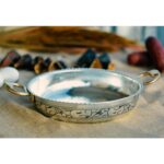 Bakır Concept Bakır Tava Oyma Nakış İşlemeli Fırfırlı Model 18 CM