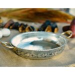 Bakır Concept Bakır Tava Oyma Nakış İşlemeli Fırfırlı Model 18 CM - Görsel 3