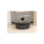 Zetmon Ferro Plus Granit Döküm Karnıyarık Pilavlık Yemeklik Tencere 28 cm Basık Tencere