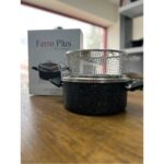 Zetmon Ferro Plus Granit 22 cm Kapaklı Fritöz Patates Sosis Kabak Sebze Kızartma Tenceresi  Çeyiz - Görsel 2