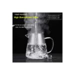 Senin Dükkanın Borosilikat Cam Çelik Süzgeçli ve Kapaklı Oval Tasarım Lüks Çay & Kahve Demliği 750 ml (ipek) - Görsel 2