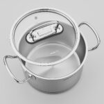 Korkmaz Proline 8 Parça Inox Derin Tencere Seti 18/10 Paslanmaz Çelik 16-20-24 cm İndüksiyon ve Fırın Kullanımına Uygun - Görsel 2