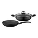 Leggno 3 Parça Granit Set 26 cm Derin Tencere-Tava