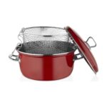 Falez Patos Emaye Kızartma Tenceresi Kırmızı