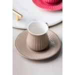 Acar Lena Desenli Porselen Kahve Fincanı Seti - 12 Parça, 6 Adet - Görsel 2