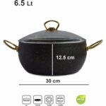 Öncü 30 cm Granit Derin Tencere Altın Renk Kulplu - Görsel 2