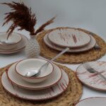 Arna Porselen Karamel 16 Parça 4 Kişilik Yemek Takımı - Desenli - Görsel 3