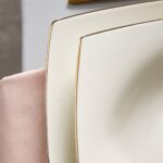 Karaca Blaine New Bone 24 Parça 6 Kişilik Kare Yemek Takımı Gold - Görsel 3