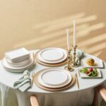 Karaca Santo Gold New Bone 18 Parça 6 Kişilik Kahvaltı / Yemek Takımı Bone China Porselen - Görsel 5