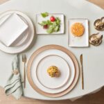 Karaca Santo Gold New Bone 18 Parça 6 Kişilik Kahvaltı / Yemek Takımı Bone China Porselen