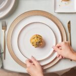 Karaca Santo Gold New Bone 18 Parça 6 Kişilik Kahvaltı / Yemek Takımı Bone China Porselen - Görsel 3