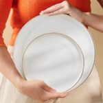 Karaca Santo Gold New Bone 18 Parça 6 Kişilik Kahvaltı / Yemek Takımı Bone China Porselen - Görsel 4