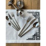 Rossev Dali Allegra Silver 42 Parça 6 Kişilik Çatal Bıçak Kaşık Takımı Çkb
