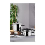 Taç Enio Siyah 4 ve 6 Litre Düdüklü Tencere Seti – Dayanıklı Paslanmaz Çelik, Enerji Tasarruflu ve Hızlı Pişirme