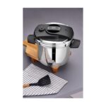 Taç Enio Siyah 4 ve 6 Litre Düdüklü Tencere Seti – Dayanıklı Paslanmaz Çelik, Enerji Tasarruflu ve Hızlı Pişirme - Görsel 2