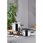 Taç Enio 4-6 Litre Düdüklü Tencere Seti Gri