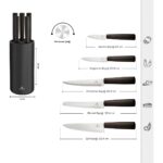 Karaca Roscar Black 6 Parça Standlı Bıçak Seti - Görsel 4