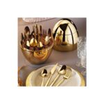 Fecra Golden Egg Standlı 24 Parça Çatal Kaşık Bıçak Takımı