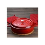 Lava Döküm Çok Amaçlı Yayvan Tencere. Trendy Serisi Çap(Ø)24cm. - Görsel 5