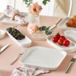 Emsan Yeni Mısra Porselen 12 Parça 6 Kişilik Kahvaltı Servis Takımı Beyaz - Görsel 4