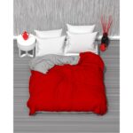 MODELHOME Iki Renkli Pamuklu Ranforce Kumaş Nevresim, Yorgan Kılıfı