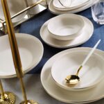 Aryıldız 30 Parça 6 Kişilik Porselen Yemek Takımı Zarif Desenli Çok Renkli Şık Tasarım