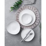 Güral Porselen Roden 24 Parça 6 Kişilik Beyaz Yemek Takımı – Pürüzsüz Yüzey, Bulaşık Makinesi ve Mikrodalga Kullanımına Uygun - Görsel 2