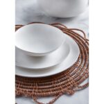 Güral Porselen Roden 24 Parça 6 Kişilik Beyaz Yemek Takımı – Pürüzsüz Yüzey, Bulaşık Makinesi ve Mikrodalga Kullanımına Uygun - Görsel 4