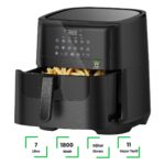 Wiami Airfryer 7 Litre Tek Hazneli Isı Ayarlı Enerji Tasarruflu Kolay Temizlik Yağsız Fritöz - Görsel 5