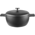 Marie Claire Perla Nera Siyah Döküm Tekli 24 cm Kapaklı Tencere