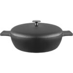 Marie Claire Perla Nera Siyah Döküm Tek Parça 20 cm Kapaklı Tencere