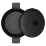 Marie Claire Perla Nera Siyah Döküm Tek Parça 20 cm Kapaklı Tencere - Görsel 2