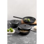 Marie Claire Perla Nera Siyah Döküm Tek Parça 24 cm Tava - Görsel 3