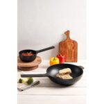 Marie Claire Perla Nera Siyah Döküm Tekli 30 cm Wok Tava - Görsel 2