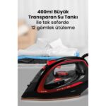 Goldmaster Masterjet 2600 Watt Seramik Ağır Taban Teknolojisi ile Kolay Kırışık Gideren 180 gr Şok Buharlı Ütü - Görsel 5