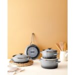 Madame Coco La Garde Kısa Tencere - Gri - 24 cm - Görsel 3