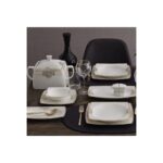 Güral Porselen Caroline Gold 62 Parça Bone Porselen Yemek Takımı 5686 - Görsel 2