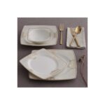 Güral Porselen Caroline Gold 62 Parça Bone Porselen Yemek Takımı 5686 - Görsel 3