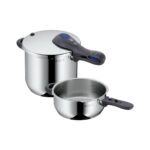 WMF Perfect Plus Paslanmaz Çelik Düdüklü Tencere Seti 6,5+3 Lt – Gri, İndüksiyon ve Tüm Ocak Tiplerine Uygun