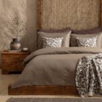 Chakra Perle Nevresim Seti Çift Kişilik 200X220 cm Kahve