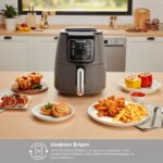 Karaca Connect Air Pro Cook Xl 2 In 1 Uzaktan Erişimli Airfryer Shadow Grey 4 Kişilik - Görsel 4