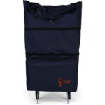 Ent Çanta ENT CANTA Nergis Model Su Geçirmez, Ağır Yüklerde Yardımcı, 2 Tekerli ve Katlanabilir Alışveriş ve Seyahat Çantası - Lacivert