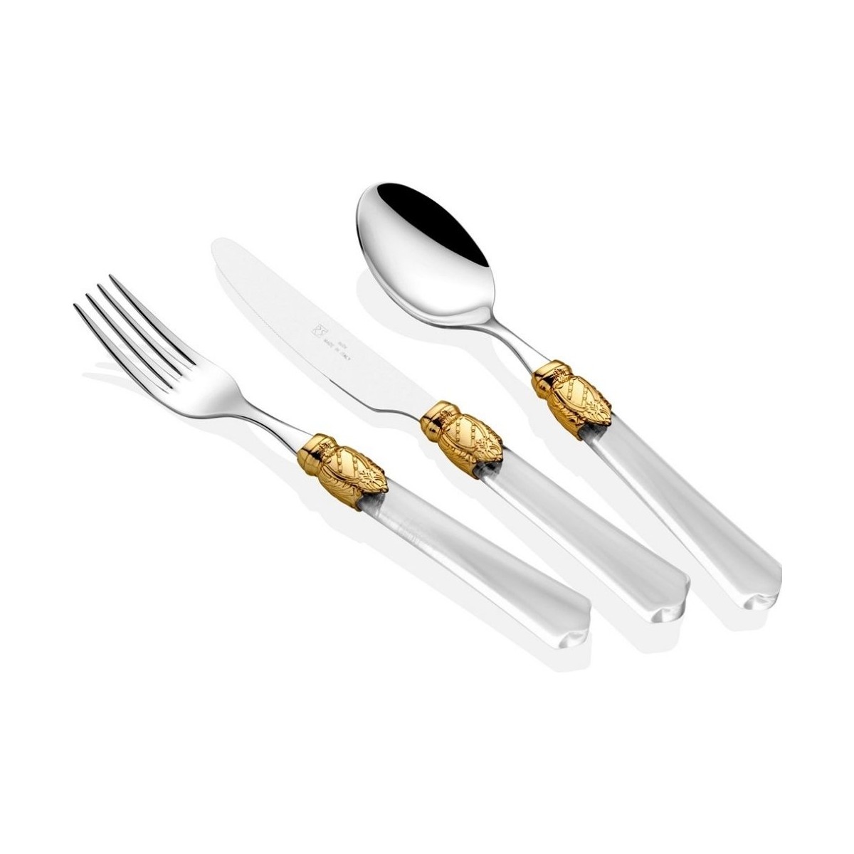 110000585597381.jpg Rivadossi Vittoria Ring Şeffaf Çatal Bıçak Seti 75 Parça - Görsel 1