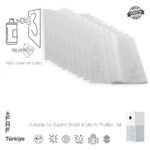 Xiaomi 10 Adet Smart Air Purifier 4 Lite Nano Gümüş Iyonlu Elekrostatik Toz Tutucu Beyaz Ön Filtre - Görsel 2