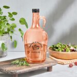 Selka Home - Mary 1500 ml Desenli Cam Galon Yağdanlık