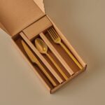 Bella Maison Premium 18 Parça 6 Kişilik Tatlı Çatal Kaşık Bıçak Takımı Gold - Görsel 2