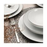 Güral Porselen Atina Platin Iki mm File 54 Parça 12 Kişilik Porselen Yemek Takımı - Görsel 4