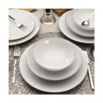 Güral Porselen Atina Platin Iki mm File 54 Parça 12 Kişilik Porselen Yemek Takımı - Görsel 5